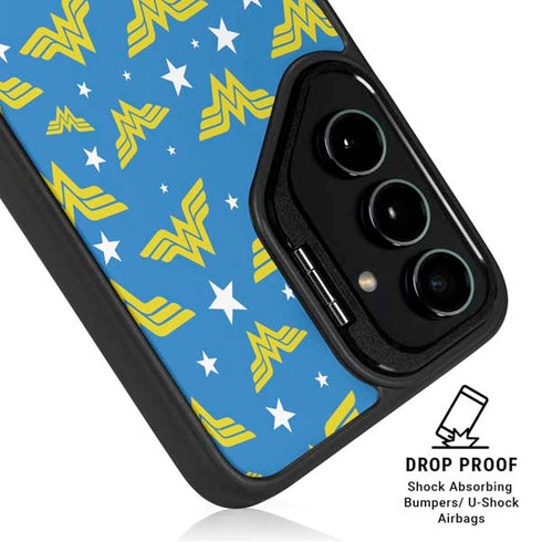 DC Comics Wonder Woman Pattern Galaxy S24 FE Kickstand Case